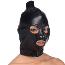 Strict Bondage-Maske mit Pferdeschwanz aus PU-Leder