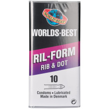 Worlds-best Ril-Form Rib and Dot Kondome 10 Stk